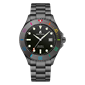 Borel Sage Collection "Ctenophore" DLC Black Steel Rainbow Ceramic Ring 200 meters Diving Men's Automatic Watch N0735G0D-MZ5W