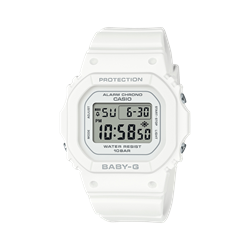 Casio BABY-G BGD-565 系列白色經典小巧女士防震數碼手錶 BGD-565U-7
