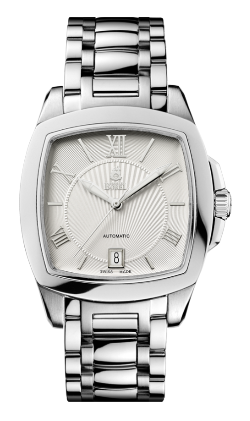 Borel 依波路傳奇系列白色錶盤方形男士自動機械手錶 GS1856S-4532#