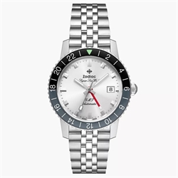 Zodiac Super Sea Wolf GMT Automatic Stainless Steel Watch ZO9415