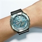 Casio G-SHOCK G-STEEL 2100 系列藍色錶盤八角形藍牙太陽能手錶 GBM-2100A-1A2