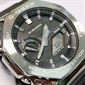 Casio G-SHOCK G-STEEL 2100 系列黑色錶盤八角形藍牙太陽能手錶 GBM-2100-1A