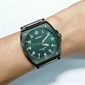 Casio GENERAL LINE 绿色表盘黑色不锈钢酒桶型男士指针石英手表 MTP-E730B-3A