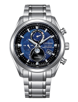 Citizen Eco-Drive Super Titanium Automatic Moon Phase Calculation Function Radio Chronograph Men's Eco-Drive Watch BY1010-81L