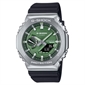 Casio G-SHOCK G-STEEL 2100 系列綠色錶盤八角形藍牙太陽能手錶 GBM-2100A-1A3