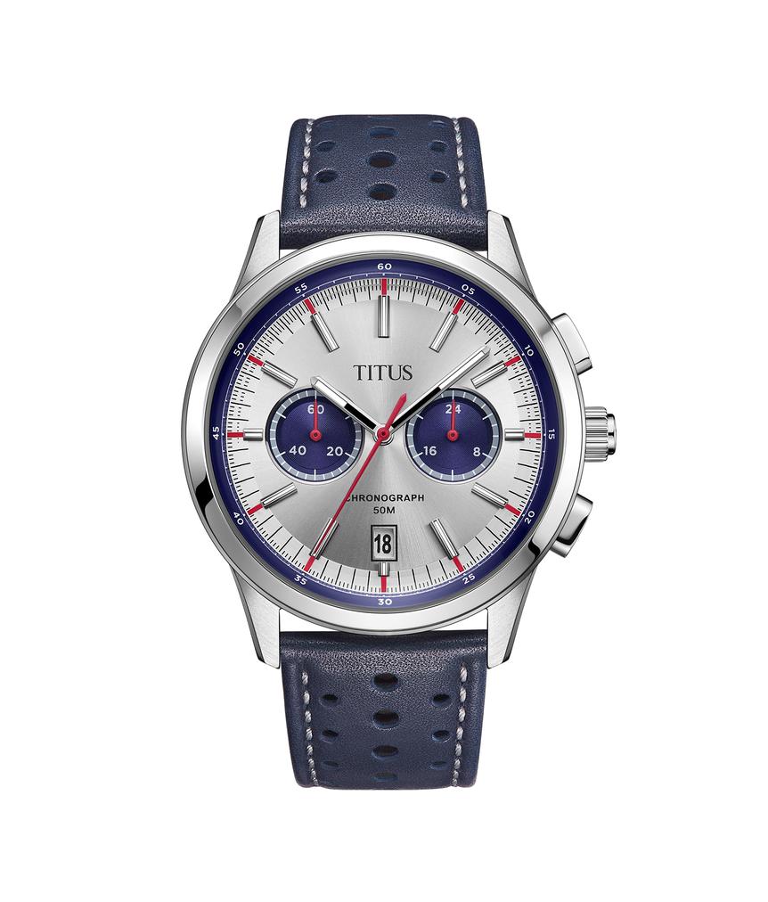 Solvil et Titus Bravo Chronograph Quartz Leather Watch  [W06-03236-013]--Swiss Watch Brand | Solvil et Titus Malaysia Online Watch  Shop