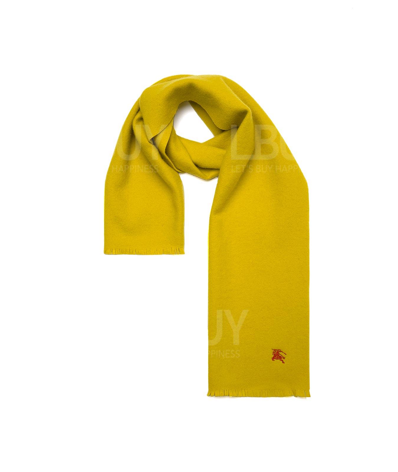 純色刺繡標誌流蘇圍巾/頸巾