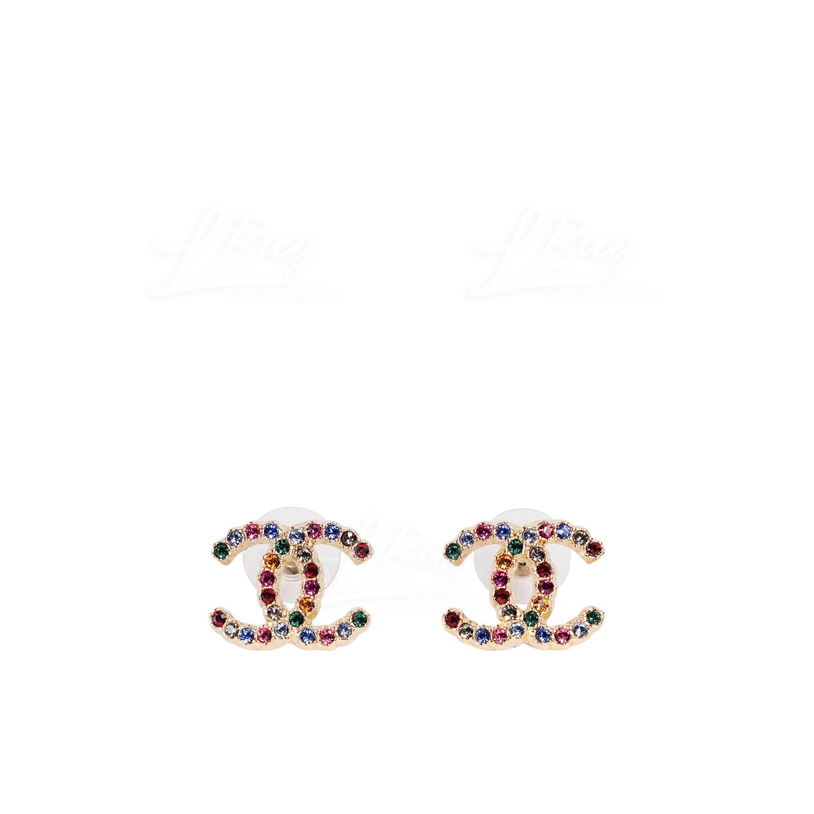 Chanel Gold Rainbow Earrings AB5239