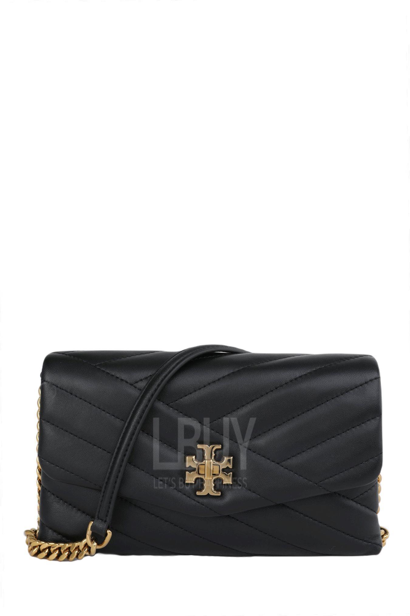 kira chevron chain wallet black