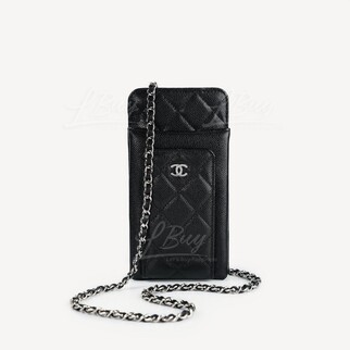 Chanel Phone Bag 手機袋 銀色CC Logo