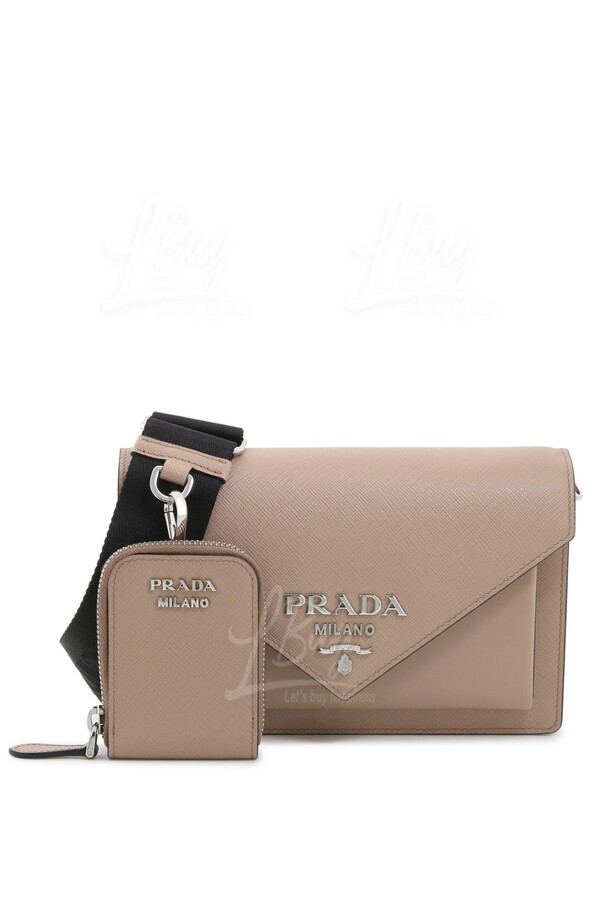 Saffiano leather mini envelope bag