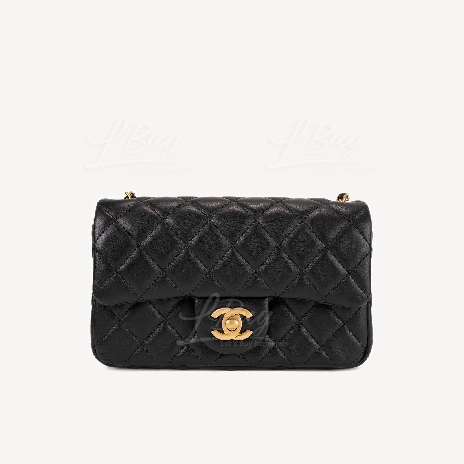 CHANEL Chanel Flap Bag Black 20cm