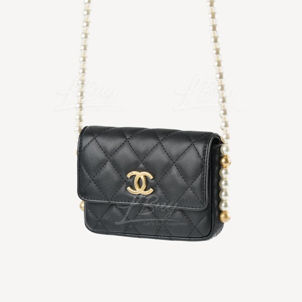 Chanel hot sale pearl strap