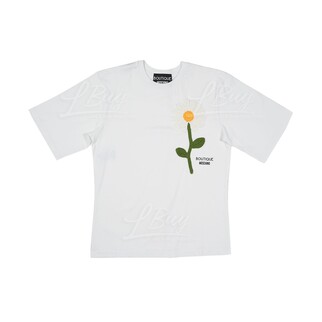 Boutique Moschino 绣花Logo 短袖T恤 白色