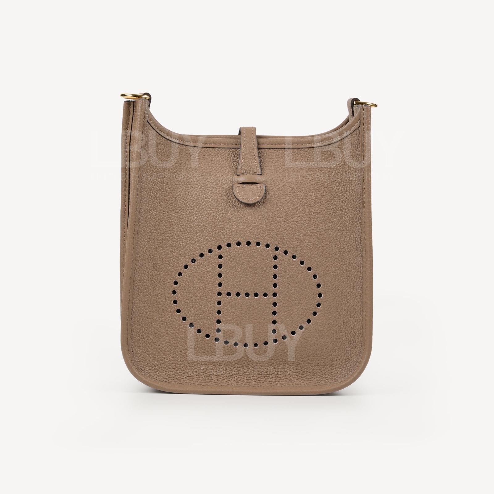 Hermes Mini Evelyne 16 Amazone Bag D0 奶茶灰 金扣