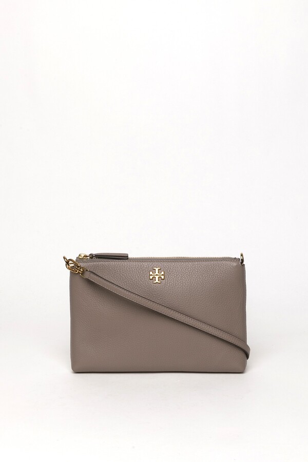 Tory Burch Kira Pebbled Leather Top-Zip Crossbody Bag