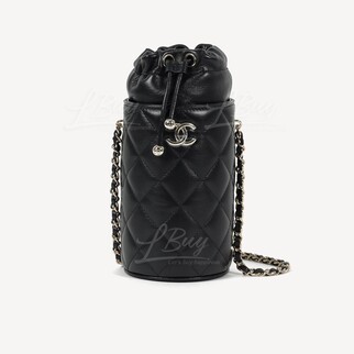 Chanel Black Bottle Bag with Chain