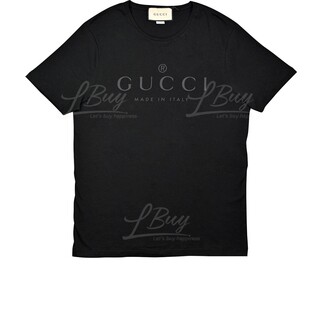 Gucci Logo 短袖T恤 黑色