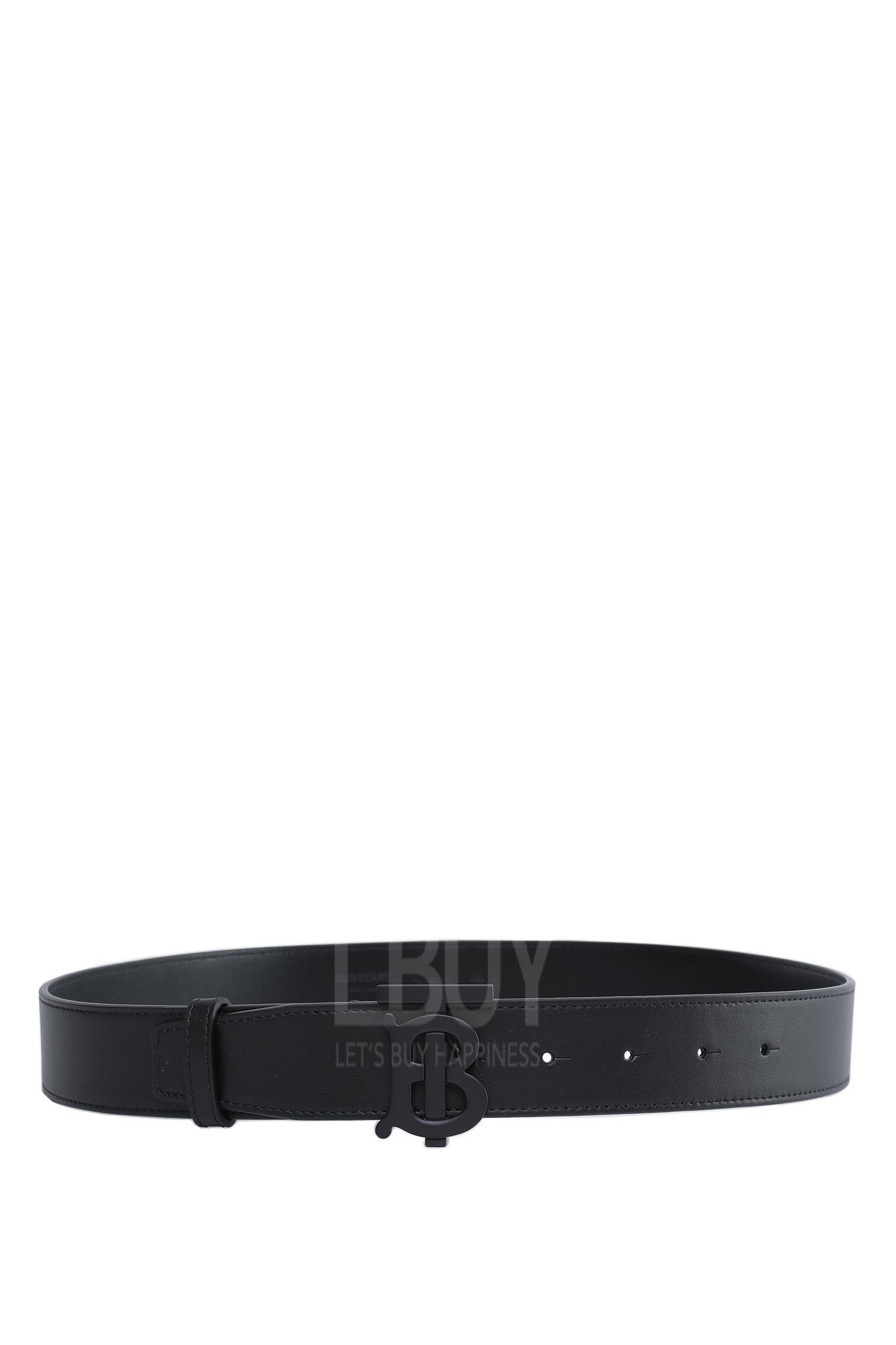 Matte Monogram Motif Leather Belt Belt