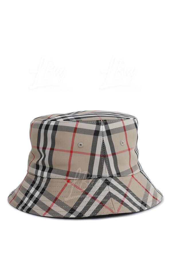 Vintage check sales cotton bucket hat