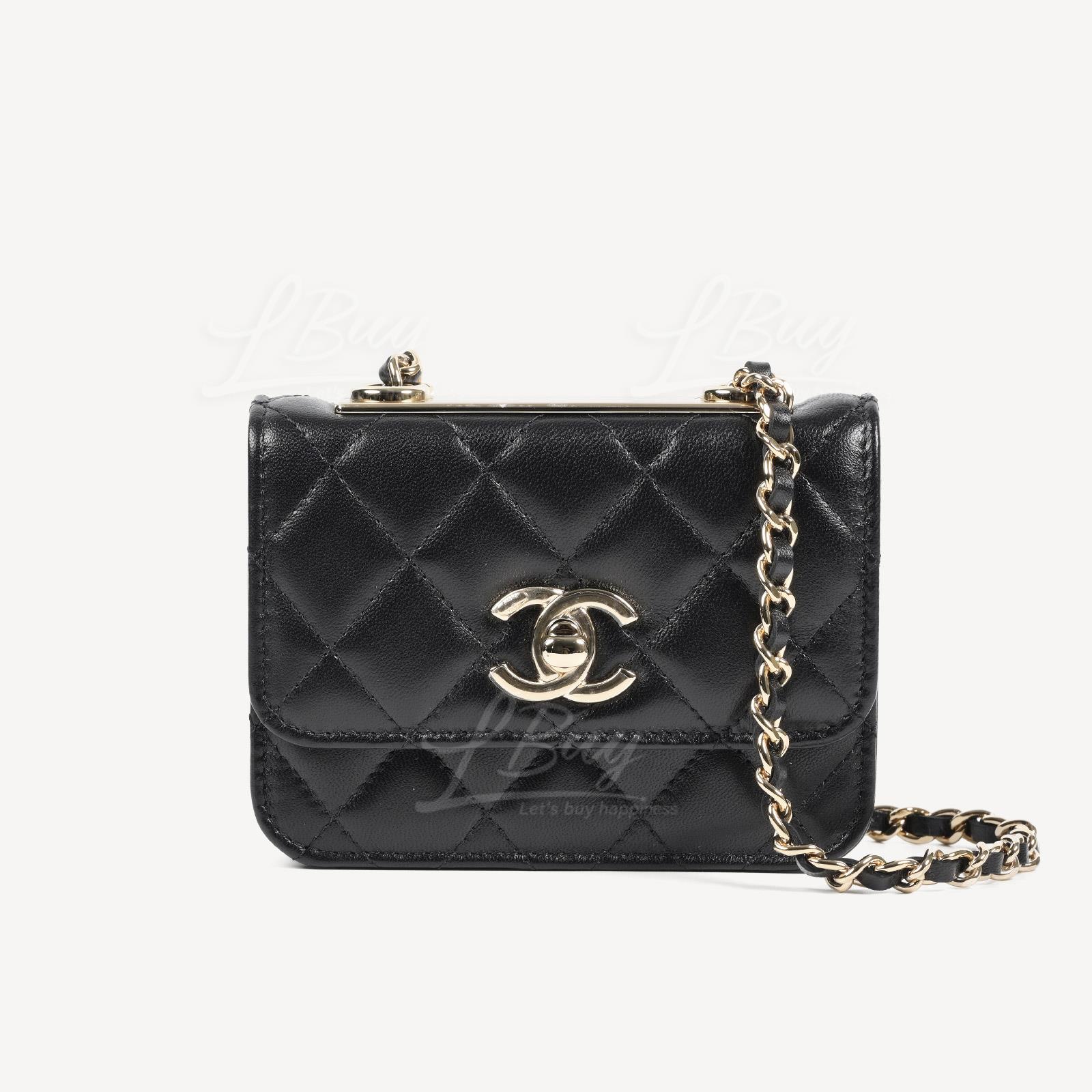 Chanel Gold Metal Clutch with Chain AP2301