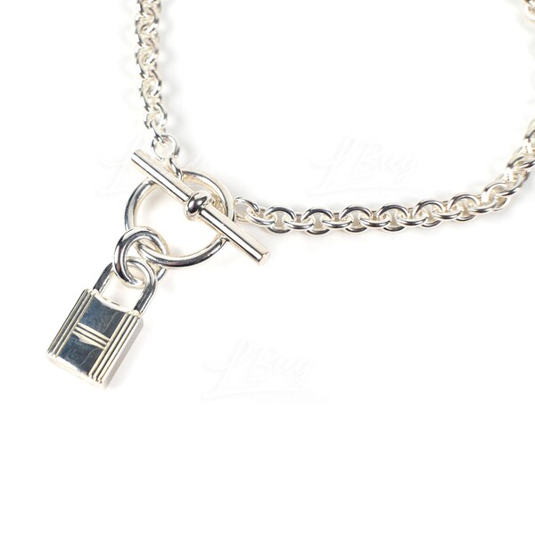 Hermes Sterling Silver Kelly Amulettes Bracelet Sh