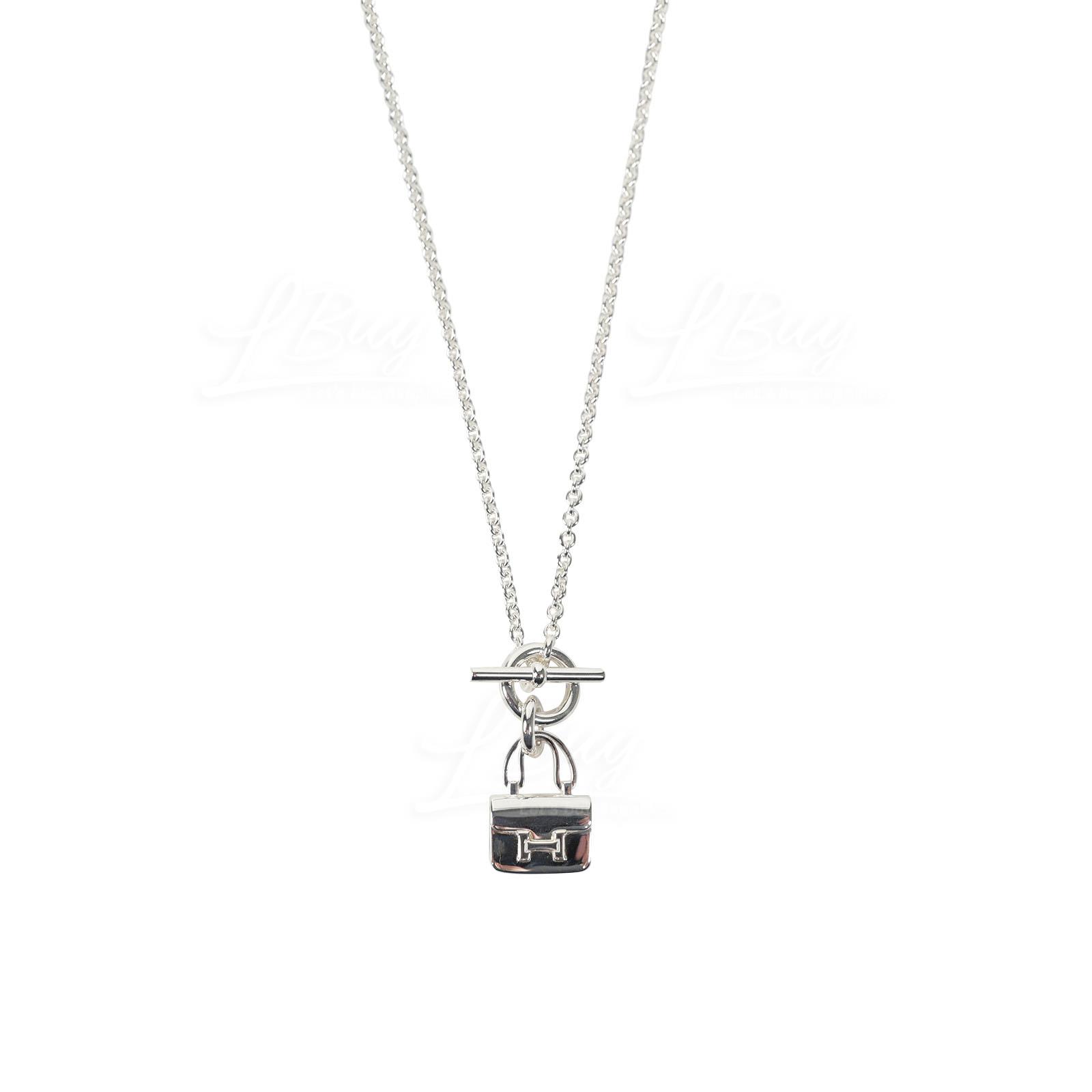 Hermes Amulettes Constance Pendant 925 Sterling Silver Necklace