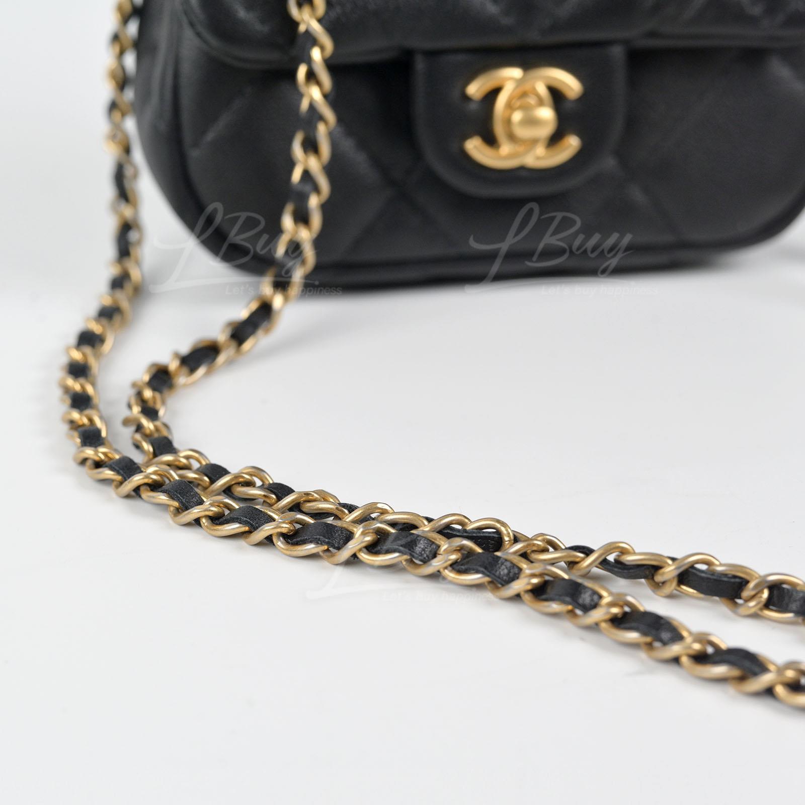 CHANEL-Chanel Mini Calfskin Flap Bag with Chain