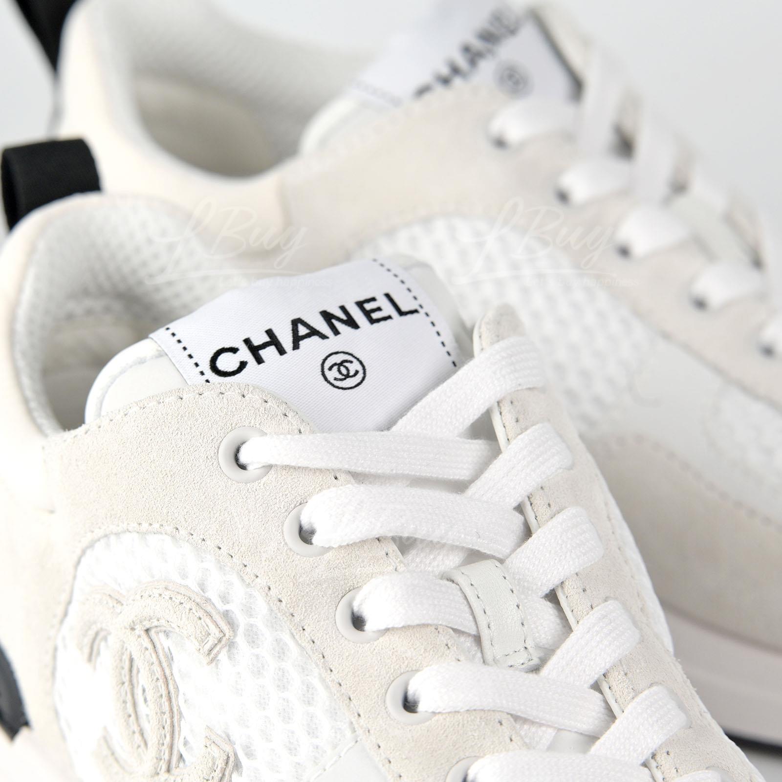 香奈儿-Chanel CC Logo 网面运动鞋小白鞋G38800