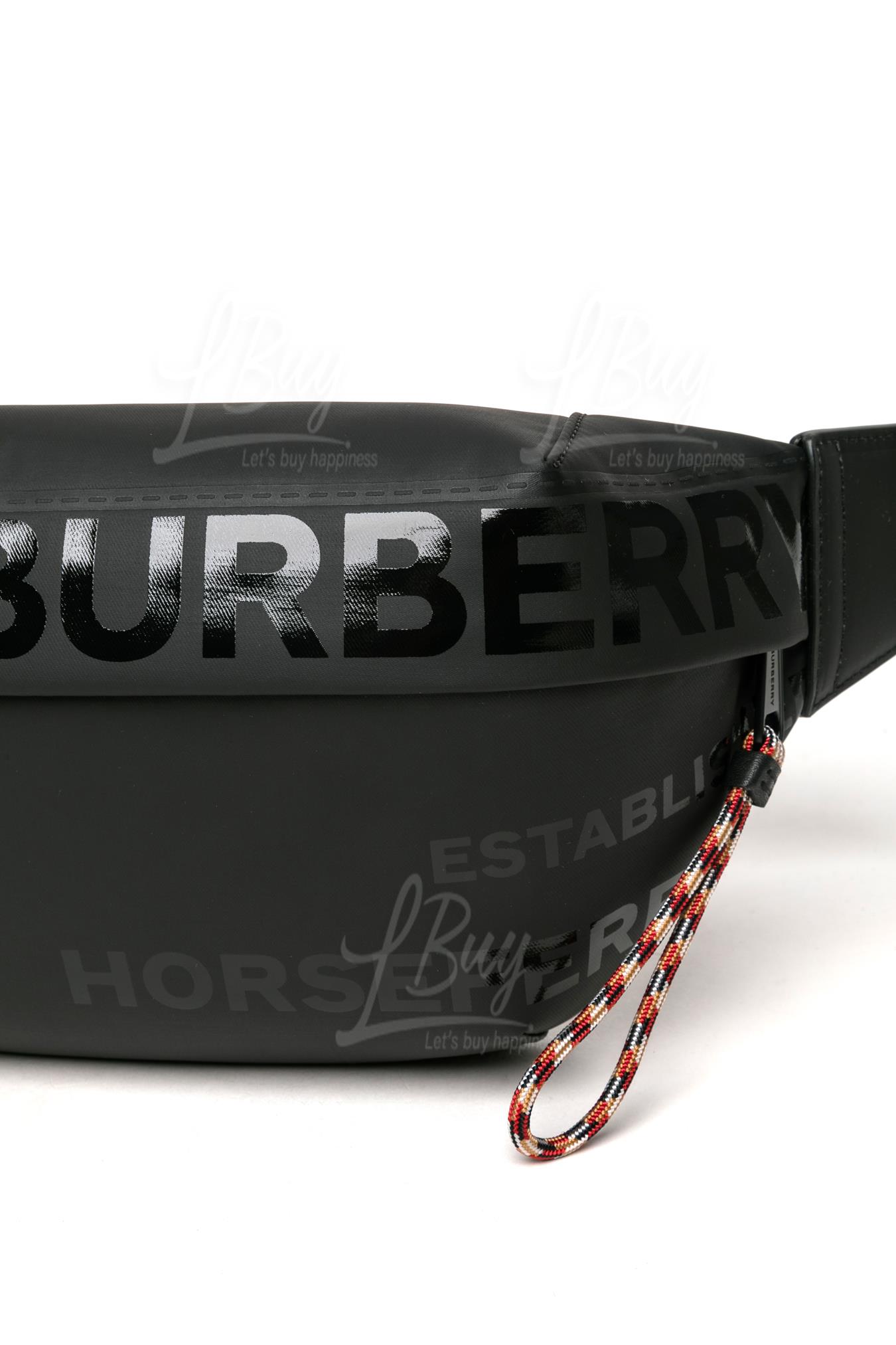 Burberry Black Horseferry Print Coated Canvas Sonny Bum Bag, myGemma