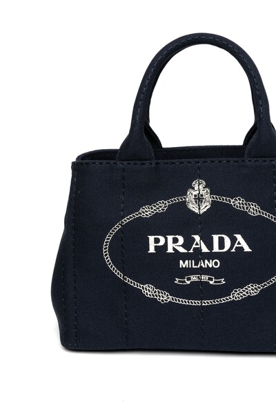 PRADA-Small Cotton Canvas Tote Crossbody bag/Tote bag