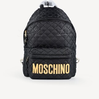 Moschino 金色logo 黑色 大號背囊
