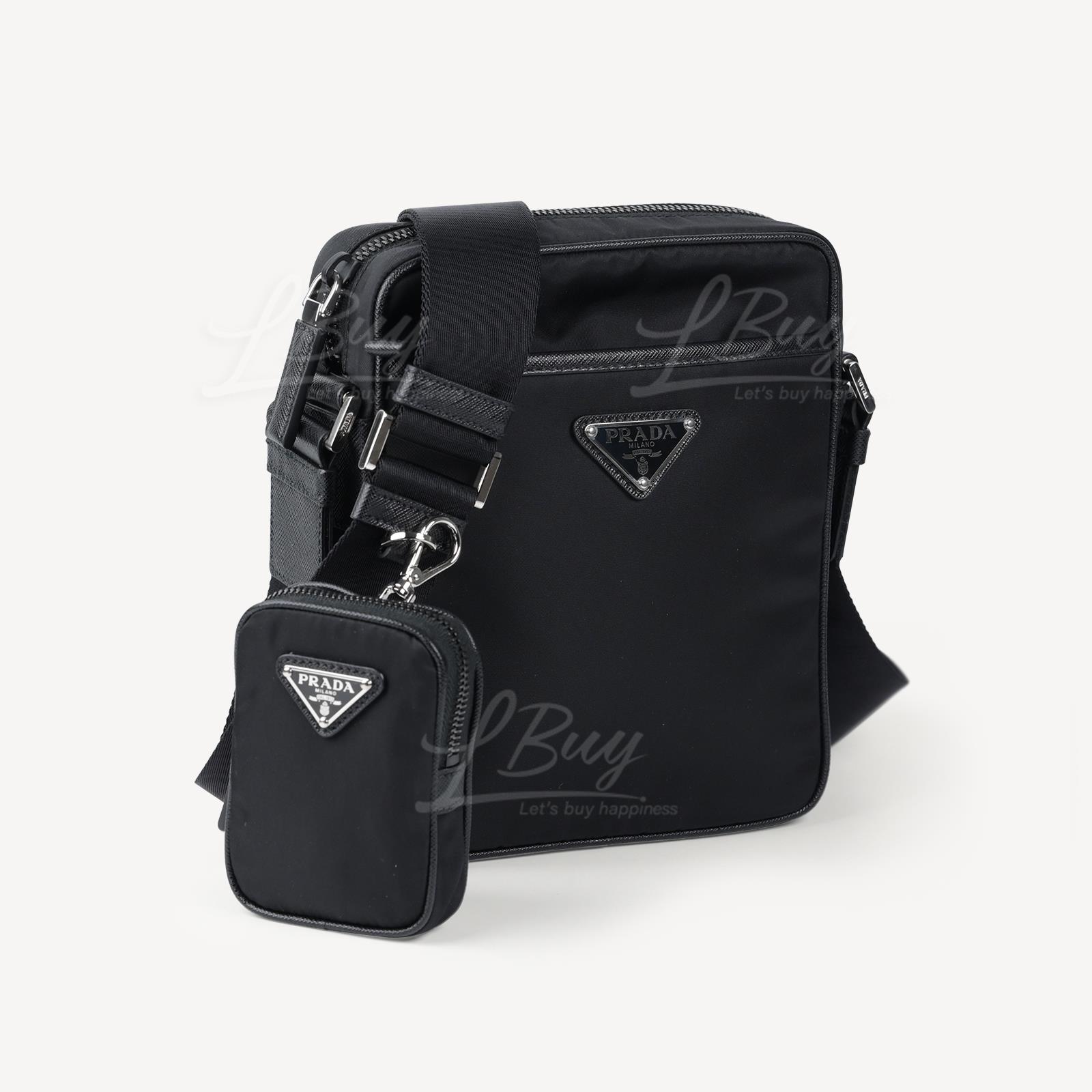 PRADA-Prada Re-Nylon and Saffiano Leather 2 In 1 Shoulder Bag