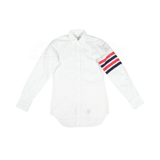 Thom Browne 白色棉質紅藍織帶恤衫