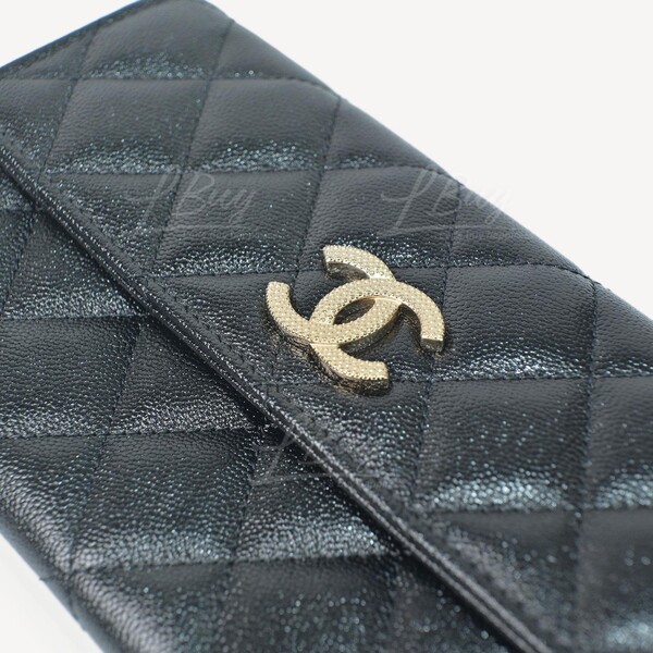 Chanel Classic Pouch Mini A82365 Gray in Grained Calfskin Leather with  Gold-tone - US