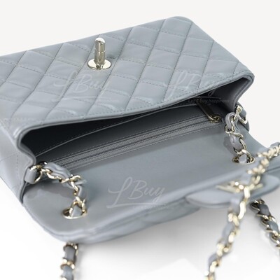 Chanel-Chanel Classic Flap Bag Dark Grey 20Cm