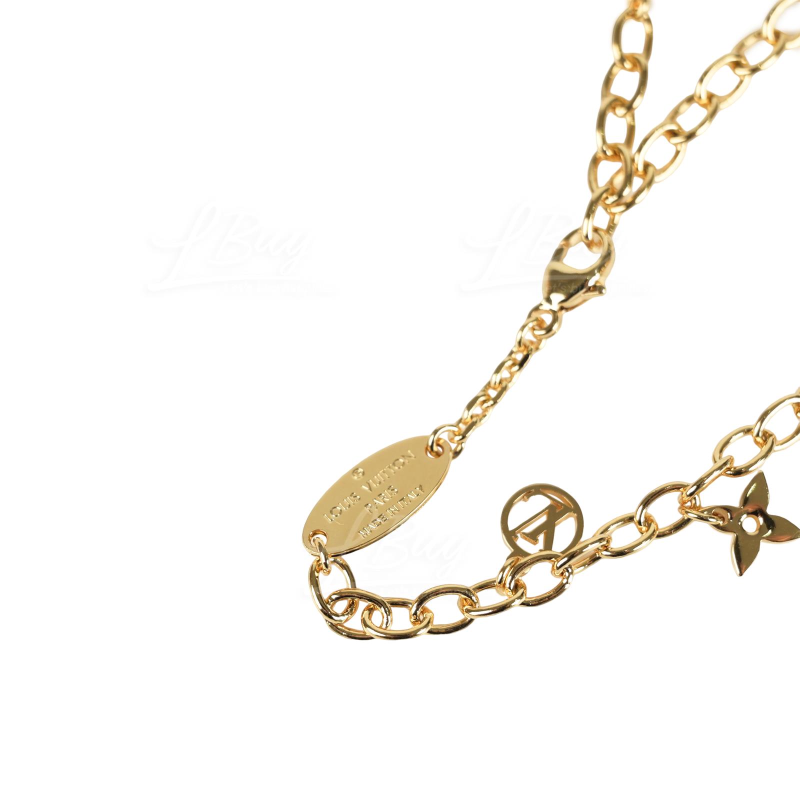 LOUIS VUITTON Brass Flower Full Bracelet Gold 652274