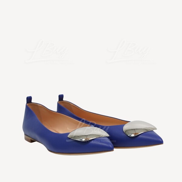 Rupert Sanderson Rupert Sanderson Claudette Navy with Sliver Nappa