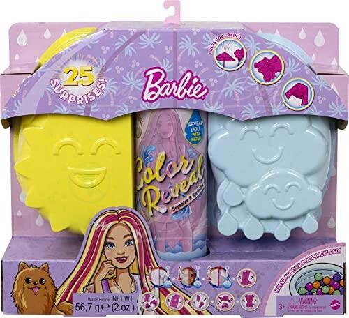 Barbie color reveal doll slumber online party