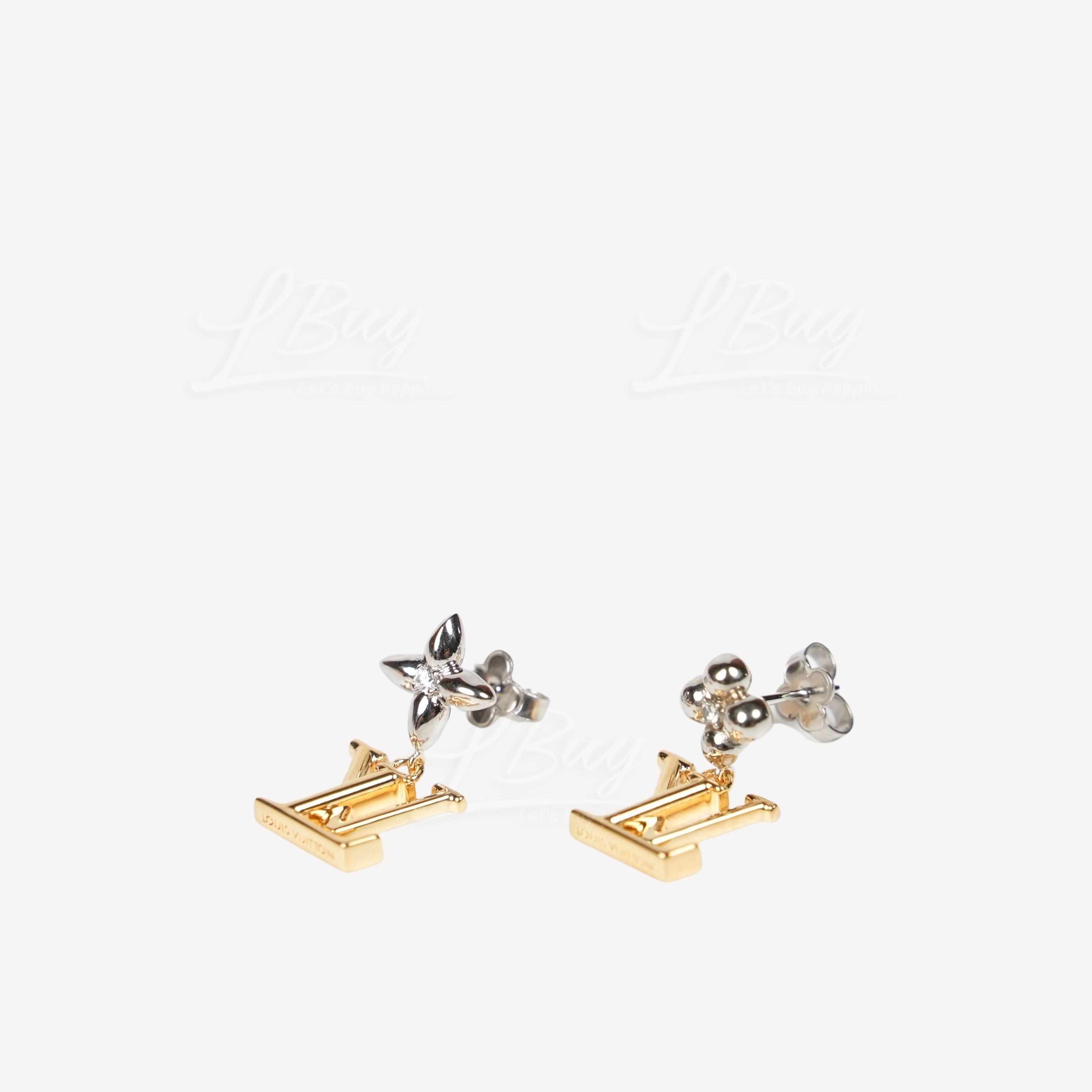 Louis Vuitton M01287 LV Iconic Flower Earrings , Gold, One Size