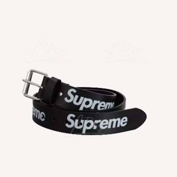 売れ済クリアランス Supreme Repeat Leather Belt Black - メンズ