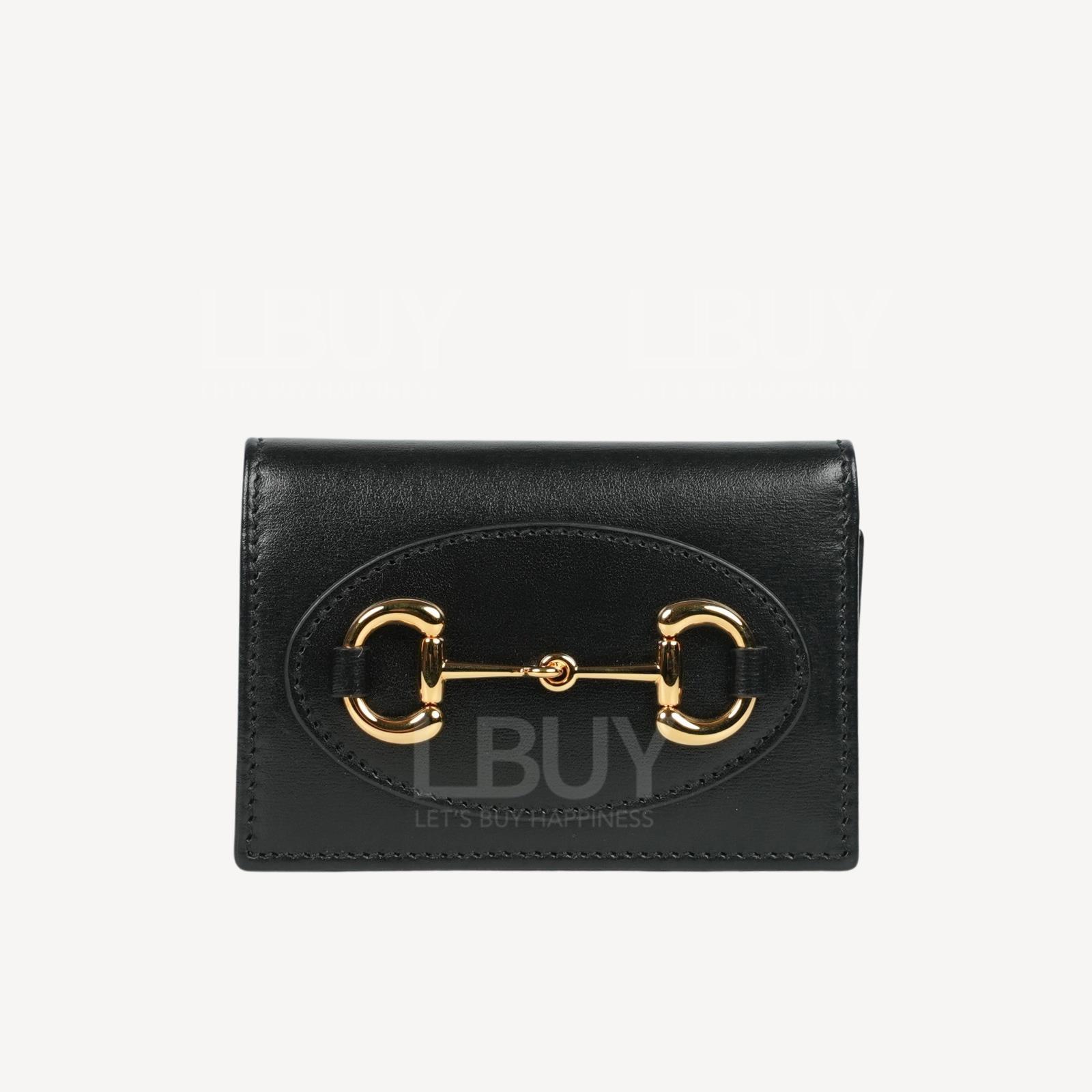 Gucci GG Logo 马衔扣 1955外拉链口袋银包 黑色644462