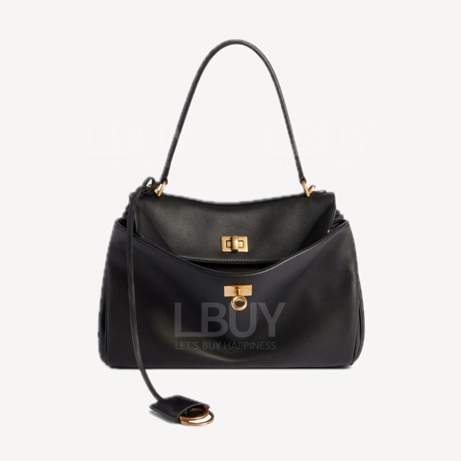 BALENCIAGA WOMEN'S RODEO SMALL HANDBAG IN BLACK