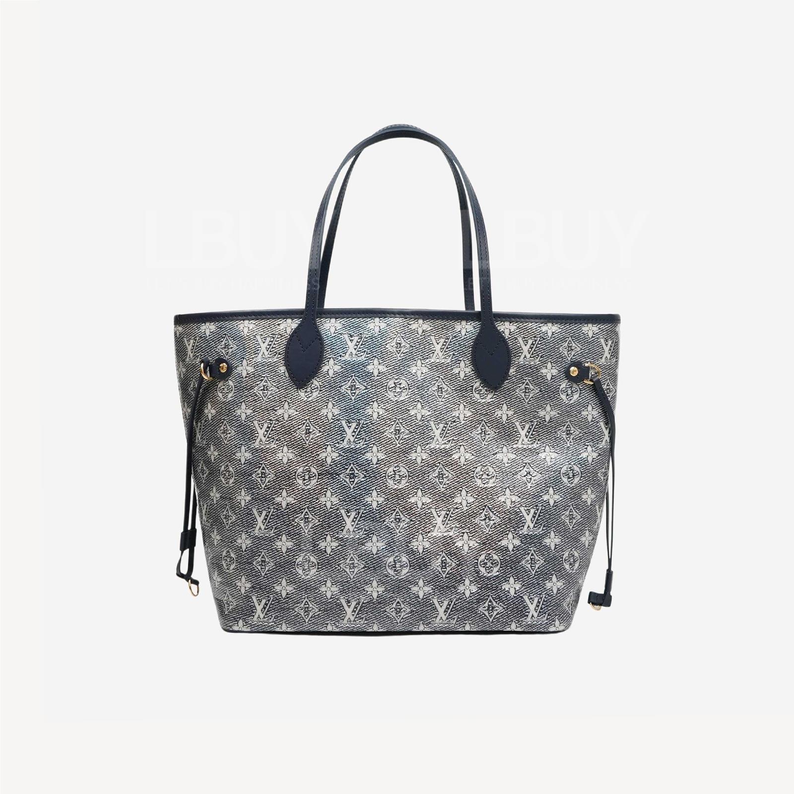 LV Neverfull MM 幻彩藍色Monogram提花圖案手挽袋 M22921