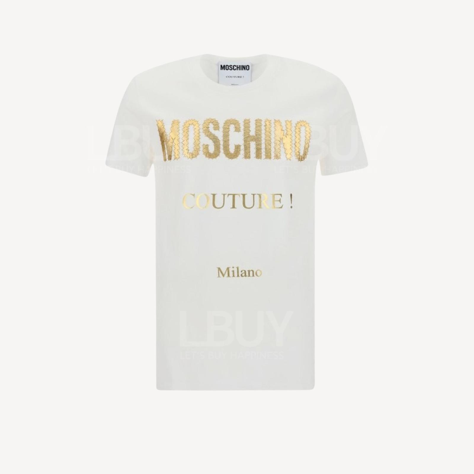 Moschino Couture 金字Logo 短袖T恤 白色