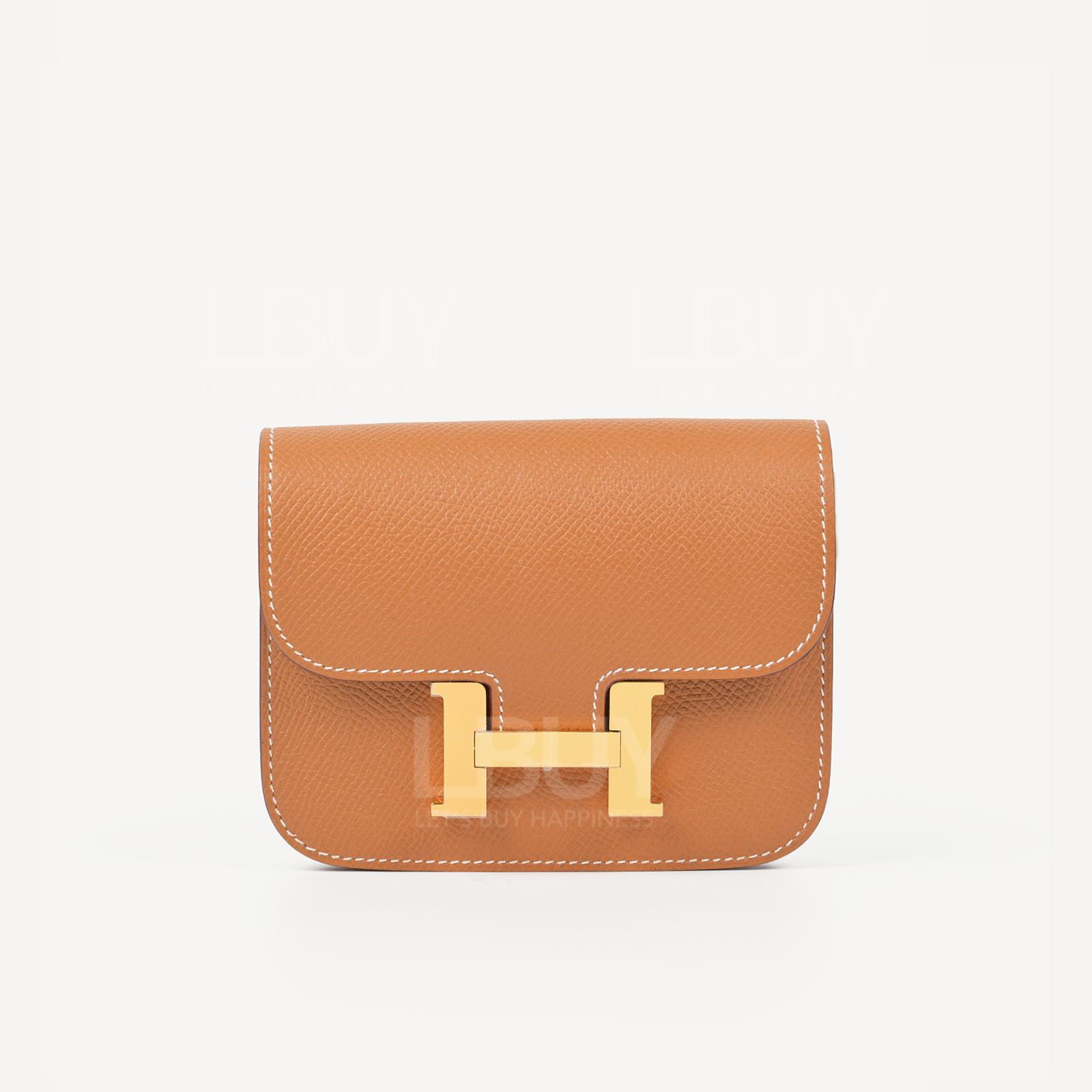 Hermes Constance Slim Wallet 金色 金扣