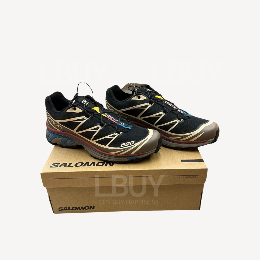 Salomon XT-6 越野運動鞋 黑拼金