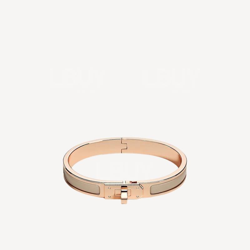 Hermes Mini Clic Kelly Bracelet 手镯 手鈪 奶茶灰色配玫瑰金色