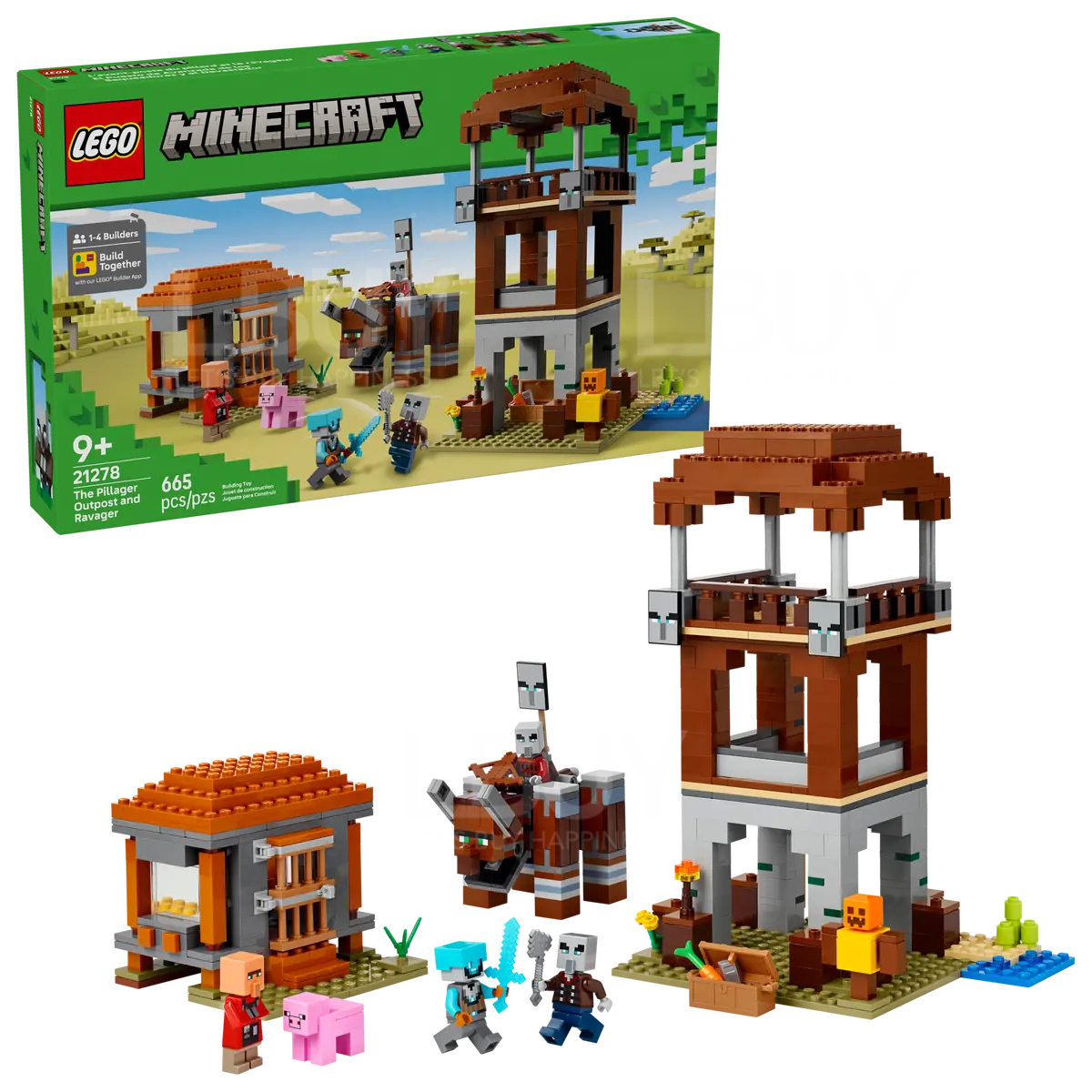 LEGO 21278 Minecraft 掠夺者基地与巨兽 9+