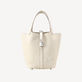 Hermes Picotin Lock 18 Bag 手挽袋 Craie 奶昔白 銀扣
